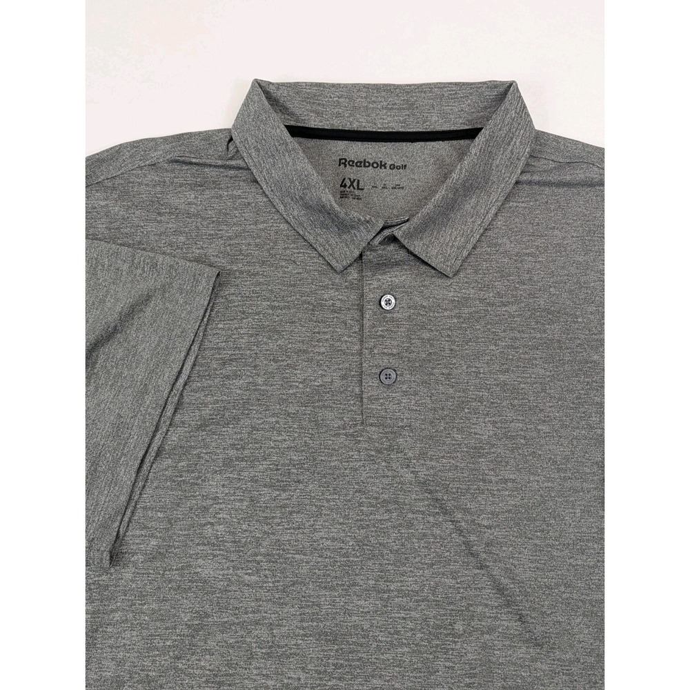 Reebok Performance Golf Polo Shirt Mens 4XL Big Tall Gray Stretch Breathable - Picture 3 of 6